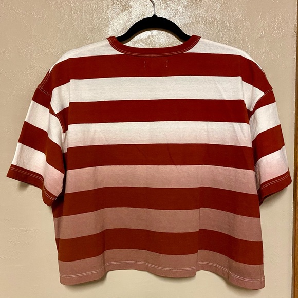NWT Madewell Dip-Dye Oversized Tee Groton Stripe - Picture 3 of 3